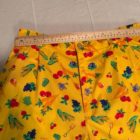 Vintage 90s Lizsport Vegetable Garden Print Skirt Size 14 Cottagecore - Picture 5 of 9